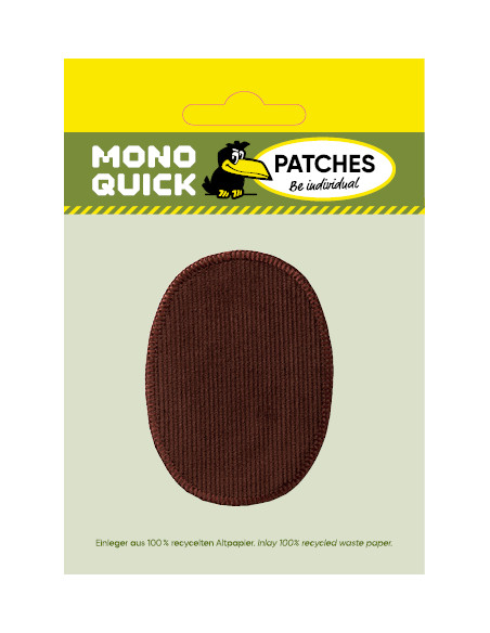 Rapiécer, Patch, Écusson thermocollant: Cordelette à brun 2 pièces