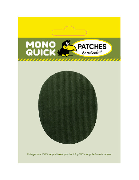 Pleister, Patch, Strijkapplicatie: Koordvlekken groen 2 stuks