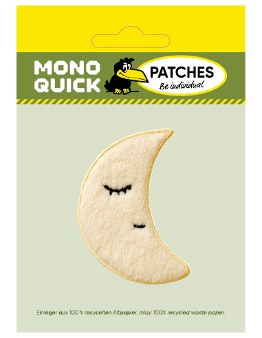 Applikation, Patch, Bügelbild: Mond gelb