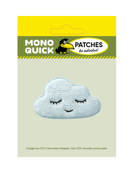 Applikation, Patch, Bügelbild: Wolke blau