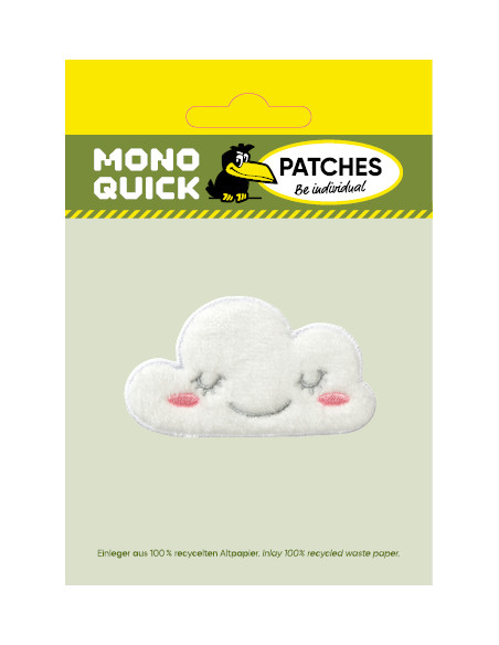 Applicatie, Patch, Strijkapplicatie: Cloud wit
