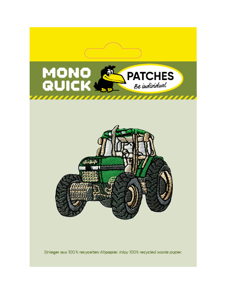 Applikation, Patch, Bügelbild: Traktor grün