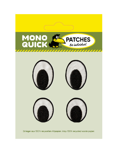 Applikation, Patch, Bügelbild: Augen 4 Stück