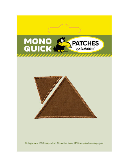 Rapiécer, Patch, Écusson thermocollant : Triangles brun clair