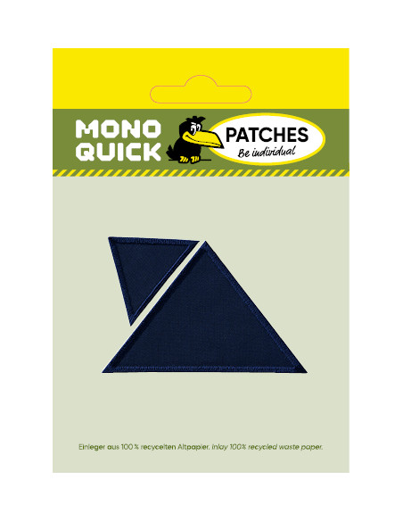 Flicken, Patch, Bügelbild: Dreiecke marine