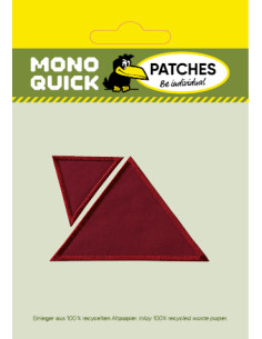 Applicatie, Patch, Strijkapplicatie: Driehoeken bordeaux 2