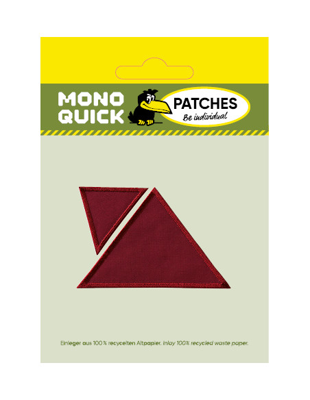 Applicatie, Patch, Strijkapplicatie: Driehoeken bordeaux