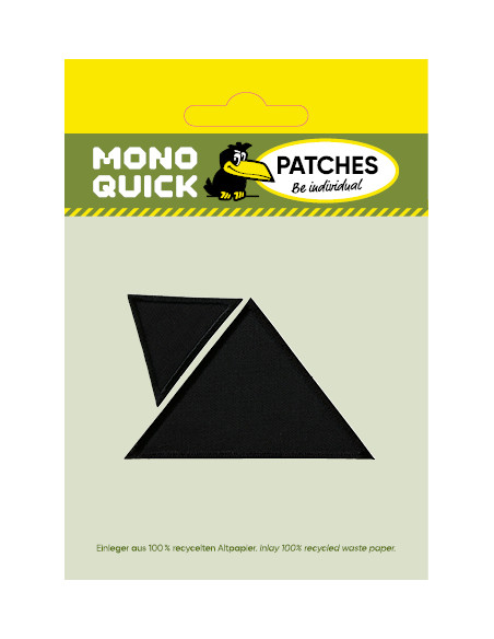 Rapiécer, Patch, Écusson thermocollant : Rustine triangles noirs