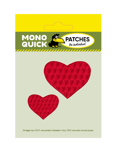 Appliques, Patch, Écusson thermocollant : Coeur 2 pièces