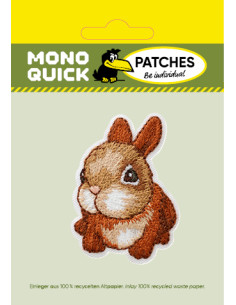 Applikation, Patch, Bügelbild: Häschen braun 2