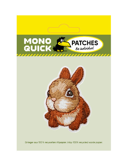 Appliques, Patch, Écusson thermocollant : Lapin marron