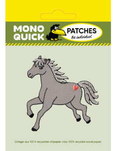 Applikation, Patch, Bügelbild: Pferd mit Herz 2