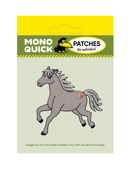Appliques, Patch, Écusson thermocollant : Cheval avec cœur