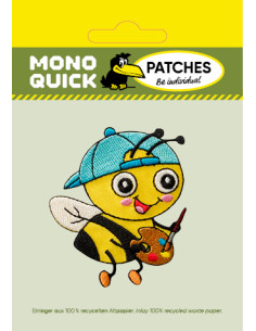 Applikation, Patch, Bügelbild: Biene Künstler 2