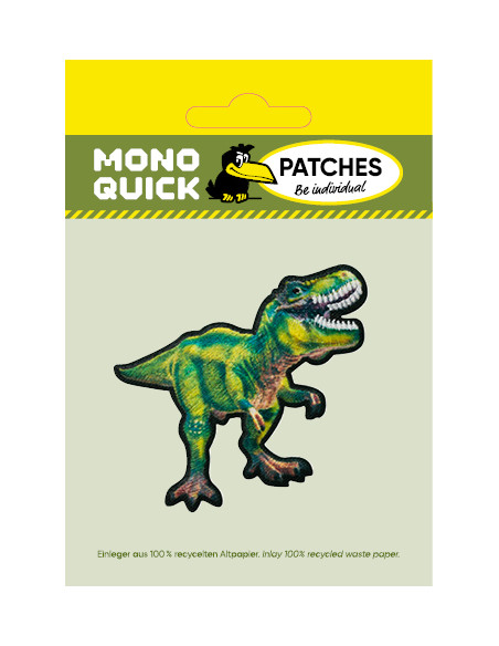 Applikation, Patch, Bügelbild: T-Rex grün