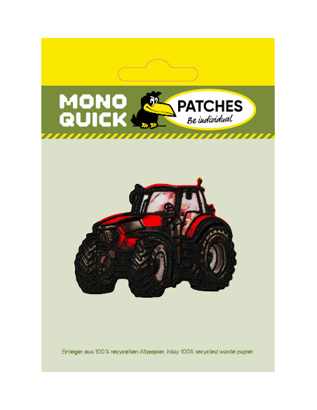 Applikation, Patch, Bügelbild: Traktor Rot
