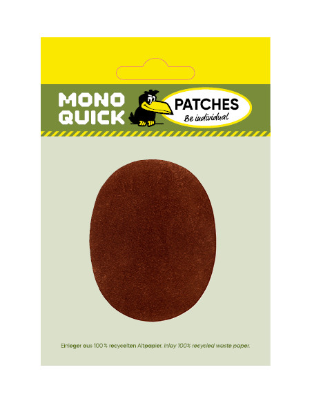 Rapiécer, Patch, Écusson thermocollant: Tâches de velours brun foncé