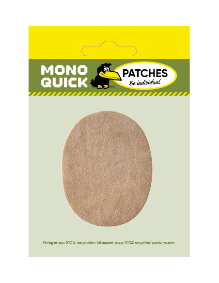 Applicatie, Patch, Strijkapplicatie: Veloursvlekken beige/zand