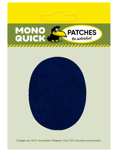 Flicken, Patch, Bügelbild: Velourflicken royalblau