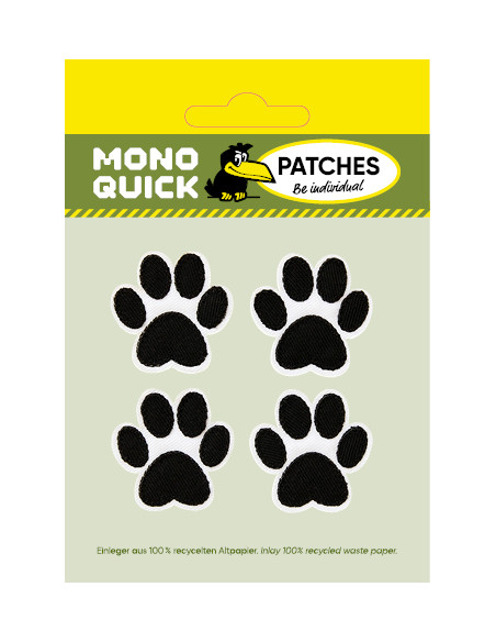 Appliques, Patch, Écusson thermocollant : Pattes noires/blanches
