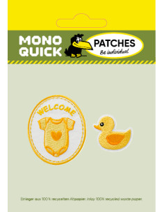 Applicatie, Patch, Strijkapplicatie: Welcome Baby geel, 2... 2