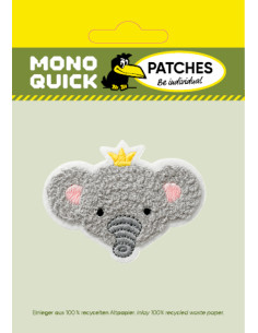 Applicatie, Patch, Strijkapplicatie: Olifant hoofd pluche 2