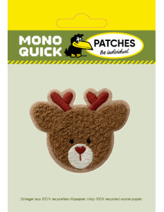 Applicatie, Patch, Strijkapplicatie: Rendier hoofd pluche 2
