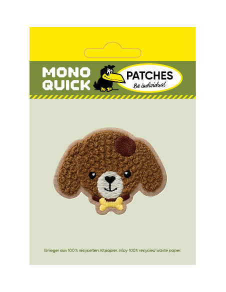 Applicatie, Patch, Strijkapplicatie: Honden hoofd pluche