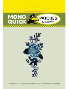 Applicatie, Patch, Strijkapplicatie: Blauwe bloemenkrans 2