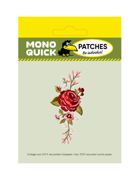 Appliques, Patch, Écusson thermocollant : Vrille de fleur bordeaux