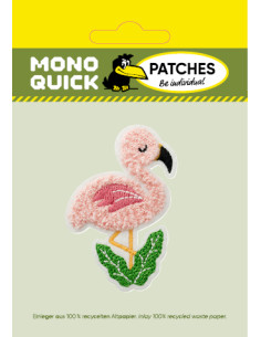 Applikation,Patch,Aufbügler: Flamingo flauschig 2