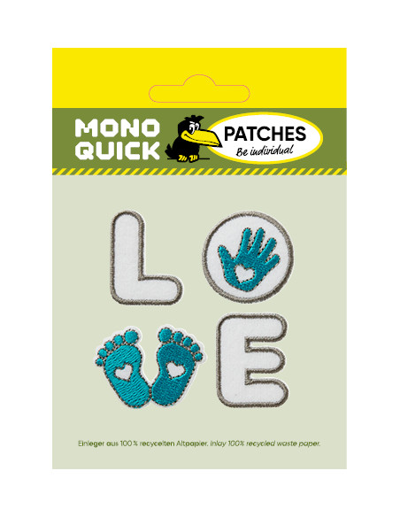 Appliques, Patch, Écusson thermocollant: Create Baby Love turquoise