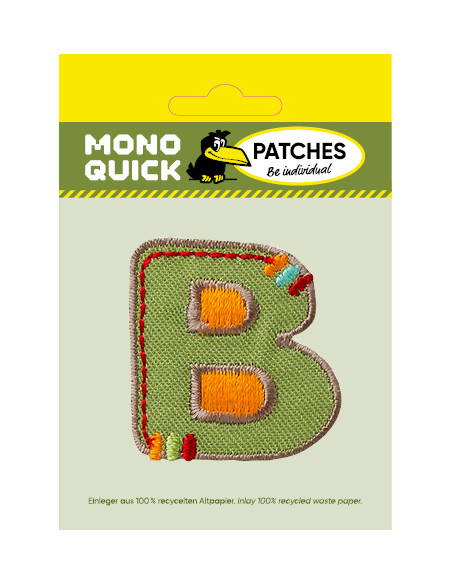 Applikation, Patch, Bügelbild: Einzelbuchstabe B bunt