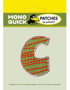 Applicatie, Patch, Strijkapplicatie: Enkele letter C kleurig 2
