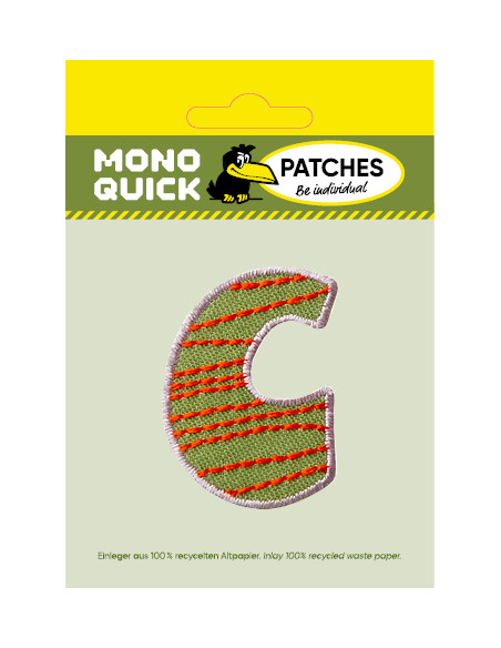 Applikation, Patch, Bügelbild: Einzelbuchstabe C bunt