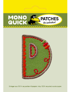Applicatie, Patch, Strijkapplicatie: Enkele letter D kleurig 2