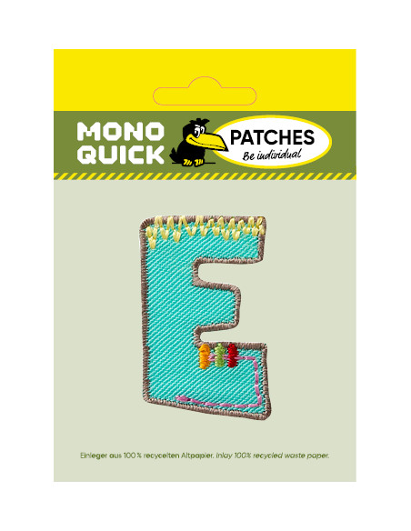 Appliques, Patch, Écusson thermocollant : Lettre unique E colorée