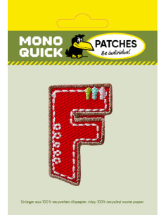 Applicatie, Patch, Strijkapplicatie: Enkele letter F kleurig 2