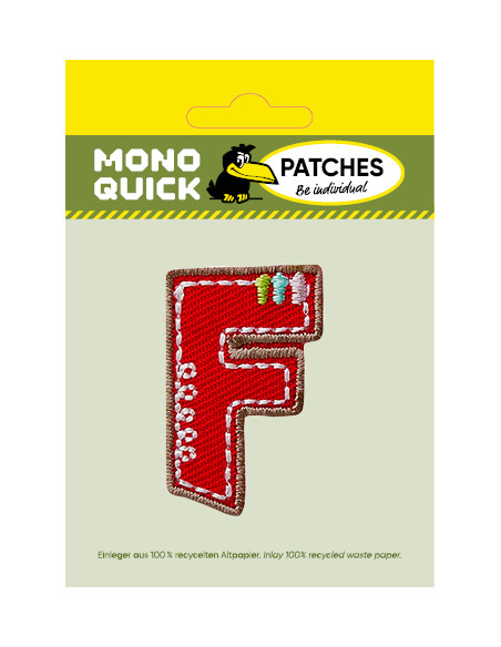 Appliques, Patch, Écusson thermocollant : Lettre unique F colorée
