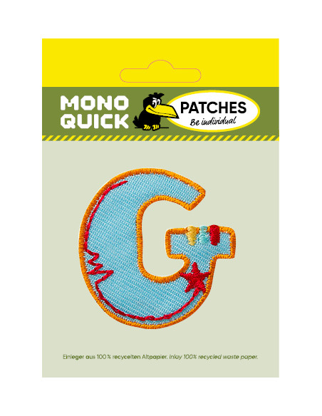 Appliques, Patch, Écusson thermocollant : Lettre unique G colorée