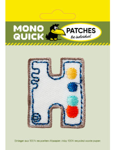 Applicatie, Patch, Strijkapplicatie: Enkele letter H kleurig 2