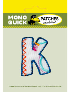 Applicatie, Patch, Strijkapplicatie: Enkele letter K kleurig 2