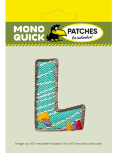 Applicatie, Patch, Strijkapplicatie: Enkele letter L kleurig 2