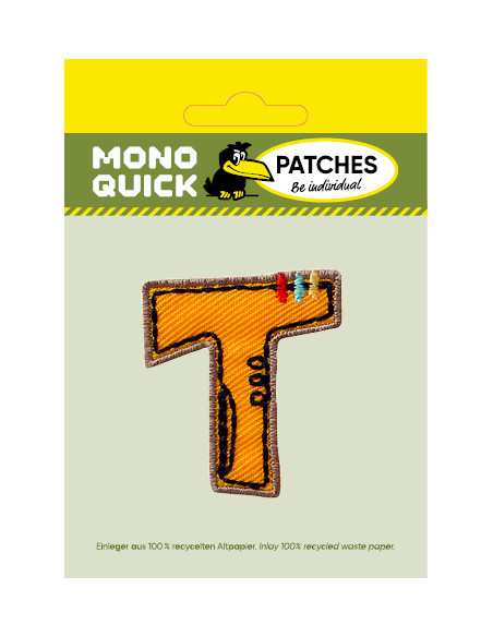 Appliques, Patch, Écusson thermocollant : Lettre unique T colorée