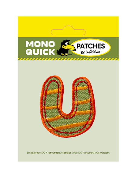 Appliques, Patch, Écusson thermocollant : Lettre unique U colorée