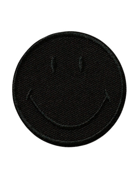 Applikation, Patch, Bügelbild: Smiley© Schwarz