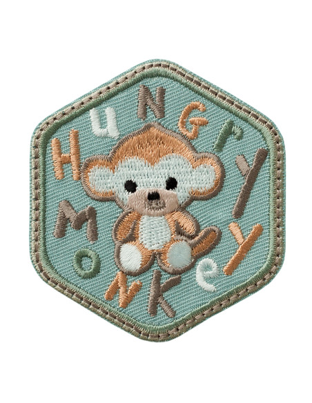 Applikation, Patch, Bügelbild: Hungry Monkey