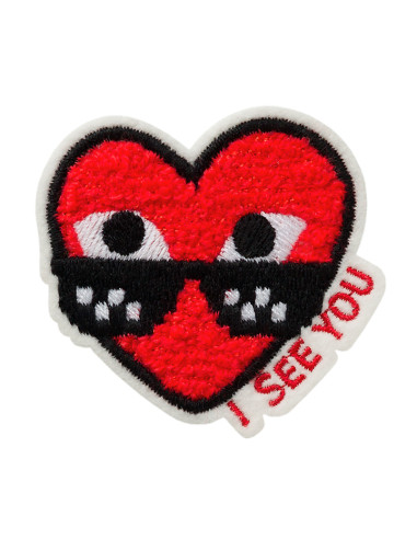 Appliques, Patch, Écusson thermocollant: I see you Cœur
