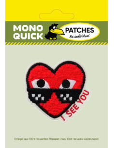 Applikation, Patch, Bügelbild: I see you Herz 2