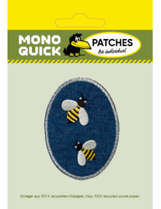 Appliqué, Patch, Iron-on: Jeans patches bijen 2
